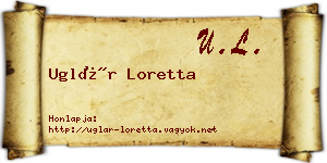 Uglár Loretta névjegykártya